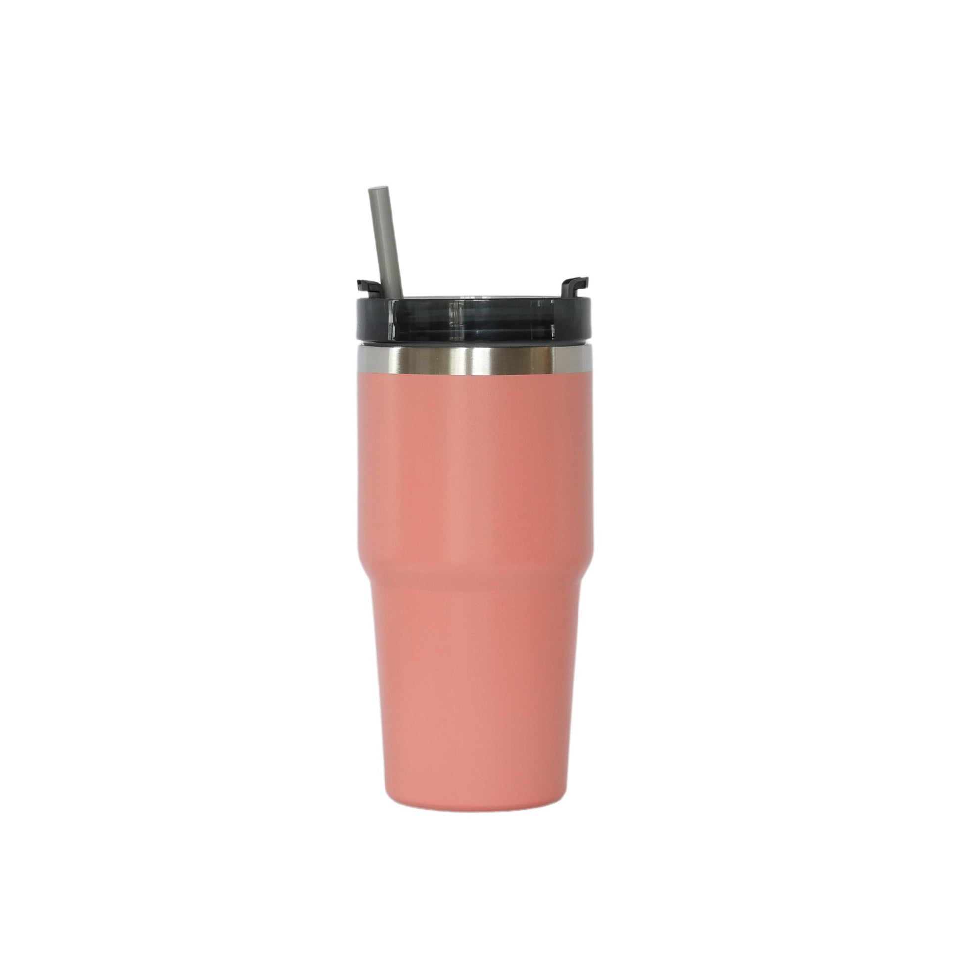 20 Oz Stainless Steel Tumbler with Straw - Peach-0
