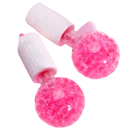 2PCS Ice Globes for Facial Cooling & Massag Pink-0